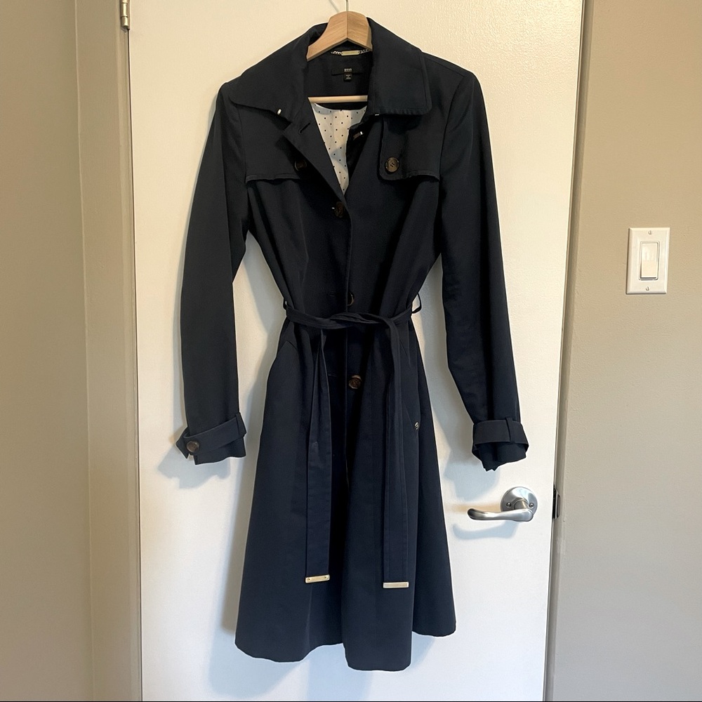 Hugo Boss Long length belted trench coat